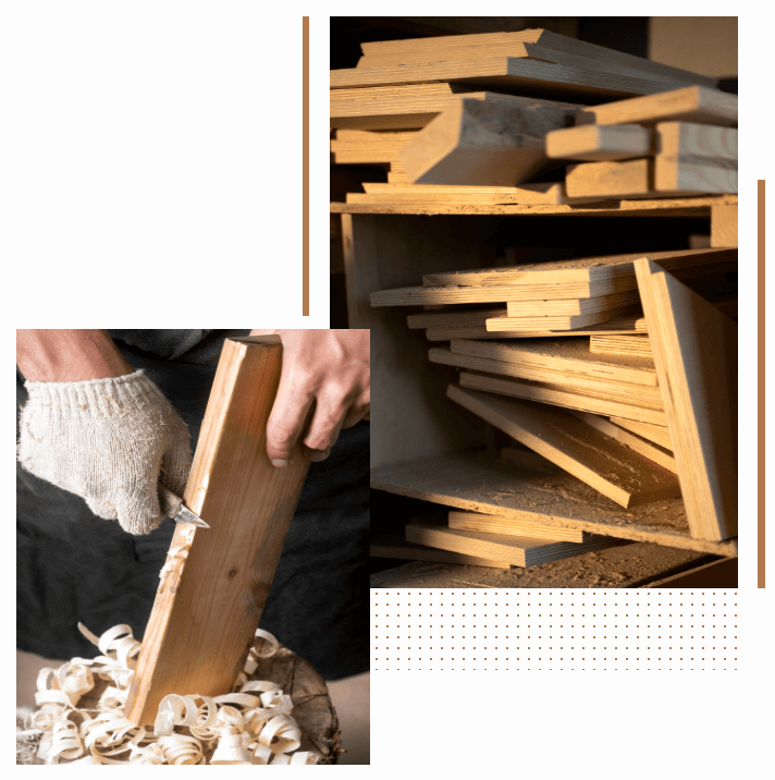 Foto del carpintero trabajando